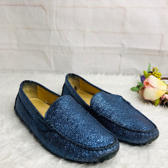 M. Gemi metallic leather woman  loafers size 41 - Picture 5 of 10